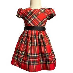 Ralph Lauren Baby Girl Red Tartan Plaid Holiday Dress 18 Months